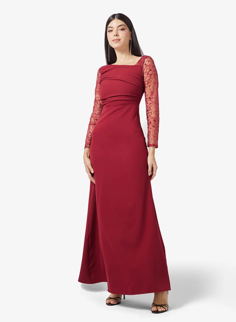 Ella Limited Edition Evening Dress With Shimmer Sleeves