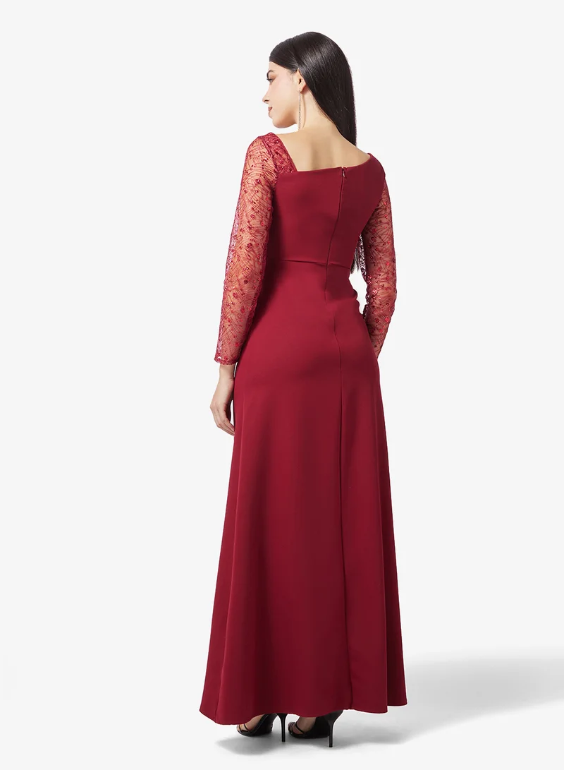 Ella Limited Edition Evening Dress With Shimmer Sleeves