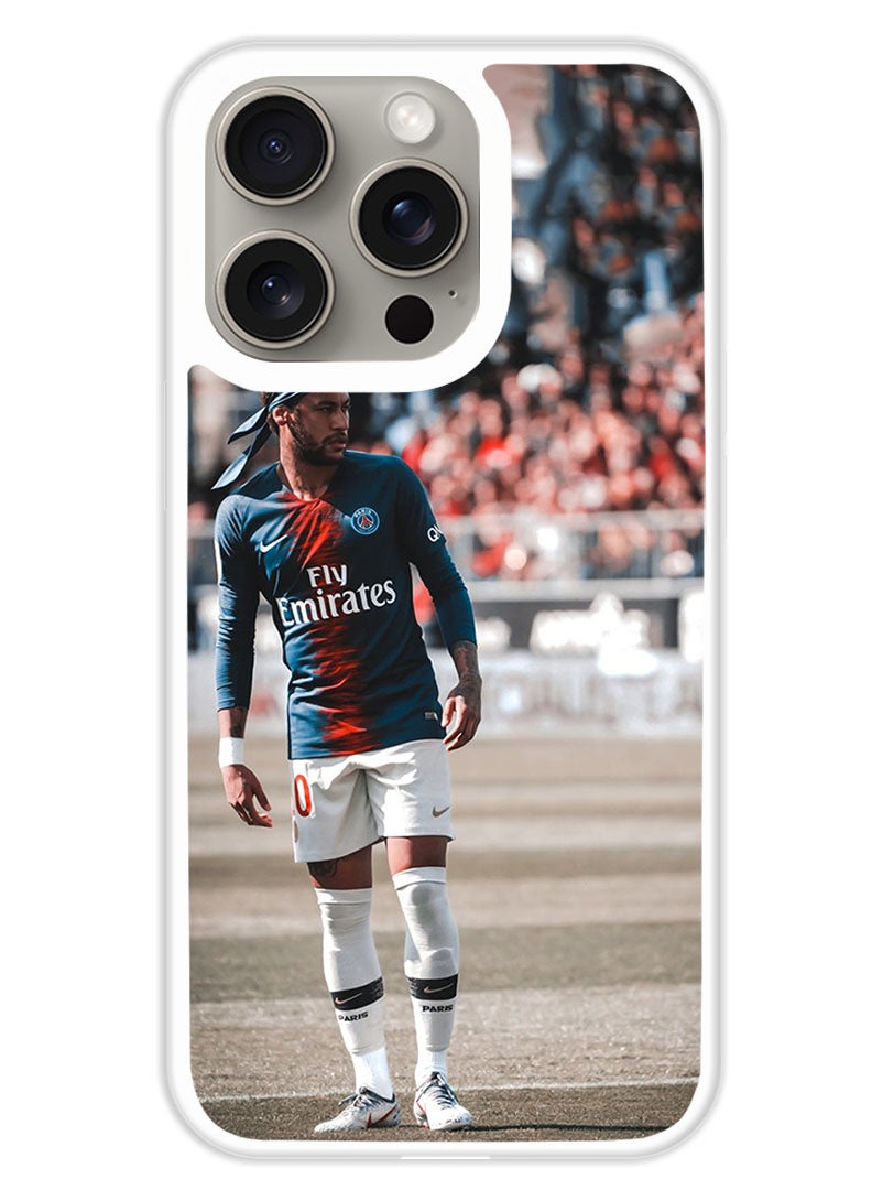 Theodor Protective Case Cover For APPLE IPHONE 15 Pro Neymar (White Bumper) - Image 1