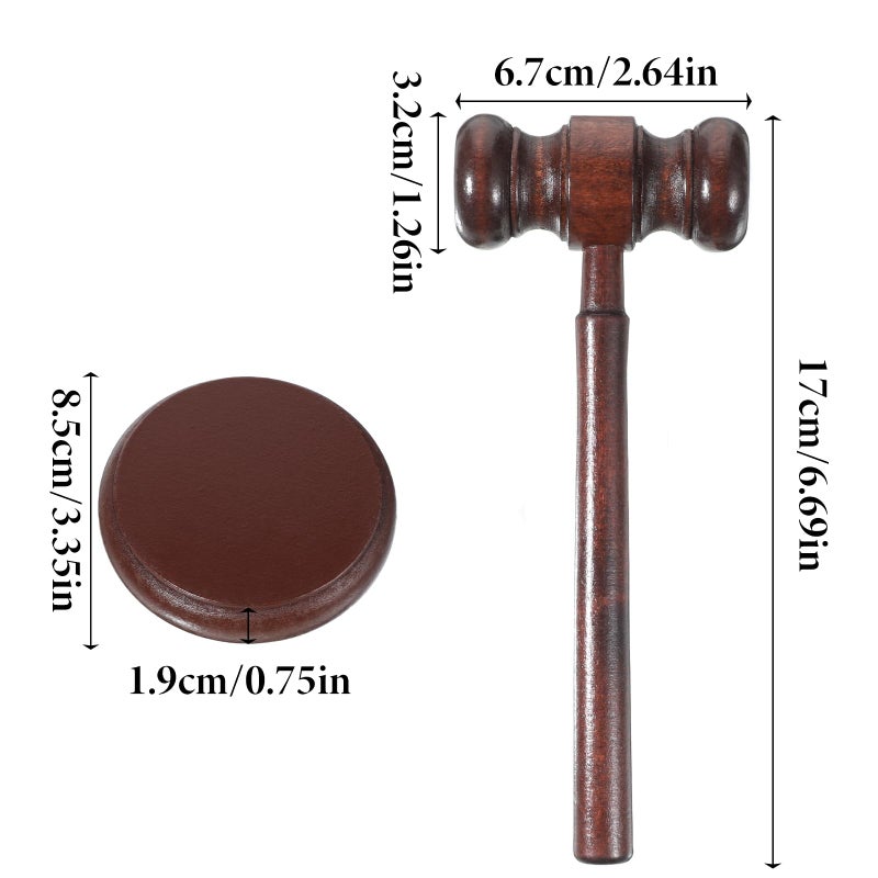 Skrfren Gavel And Sound Block Set For Lawyers  Handmade Wooden Gavel And Block Set Handcrafted Wood Hammer Court Wooden Judge Hammer Gavels Sound Blocks For Lawyer Judge Auction Sale Meetings Student And Gift - Image 2