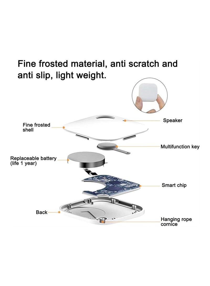 KASTWAVE SYOSI Anti Lost Smart Bluetooth Tracker, 4 Pack Key Finders, Bluetooth Item Locator, Anti-Lost Bidirectional Alarm Reminder, Smart Tracker Tag, Alarm Reminder for Key, Wallet, Remote, Luggage - Image 3