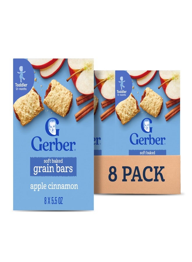 Gerber Soft Baked Grain Bars, Toddler Snacks, Apple Cinnamon Bars, Finger Food, 8PK - Image 1