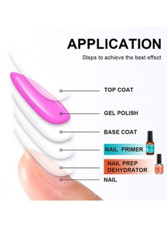 lakerain 15ML Gel Nail Polish Nail Dehydrator And Primer, 2PCS Acid Free Natural Nail Prep Dehydrate And Bond Primer Nail Bond, Air Dry Superior Bonding Primer For Acrylic Powder Nail Supplies Set  - Image 4