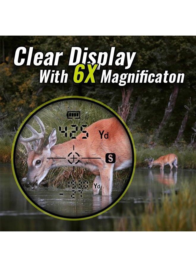 TIDEWE Hunting Rangefinder with Rechargeable Battery, 700Y Camo Laser Range Finder 6X Magnification, Distance/Angle/Speed/Scan Multi Functional Water-Resistant Rangefinder with Case - Image 4