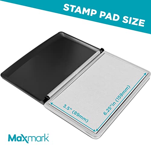 MaxMark Large Premium Dry No Ink Stamp Pad - 3.5" x 6.25" - Quality Felt Pad - Image 3