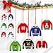 Meanplan 12 Pcs Christmas Doll Clothes Accessories Set Sweater Christmas Doll Scarf Elk Snowflake Xmas Tree Print Small Sweater Knitted Clothing OutfitSnowflake - Image 2