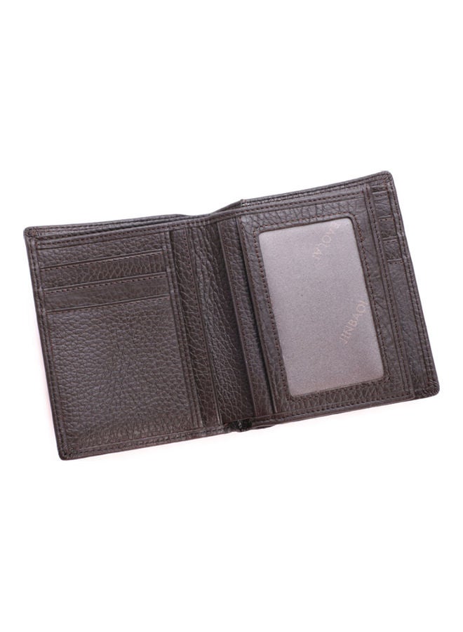 Large Capacity Leather Wallet Coffee - Image 3