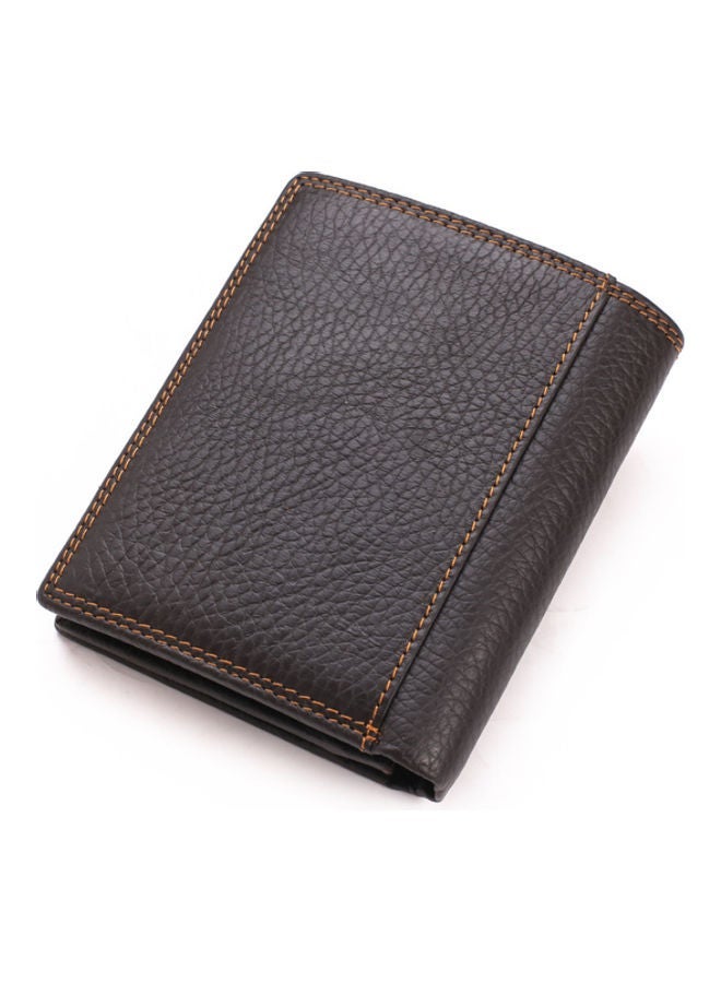 Large Capacity Leather Wallet Coffee - Image 2