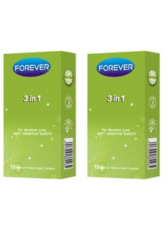 Forever PACK OF 2 - 3-In-1 Premium Natural Latex Condoms  - Image 1