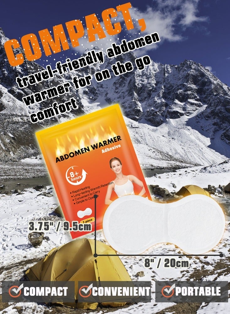 Hodaf Abdomen Warmer Patch – Disposable Hot Therapy Packs for Abdomen – Up to 8 Hours of Heat Long Lasting u0026 Discomfort Relief for Winter Outdoor Work, Sports Activities – 5 Piece - Image 3