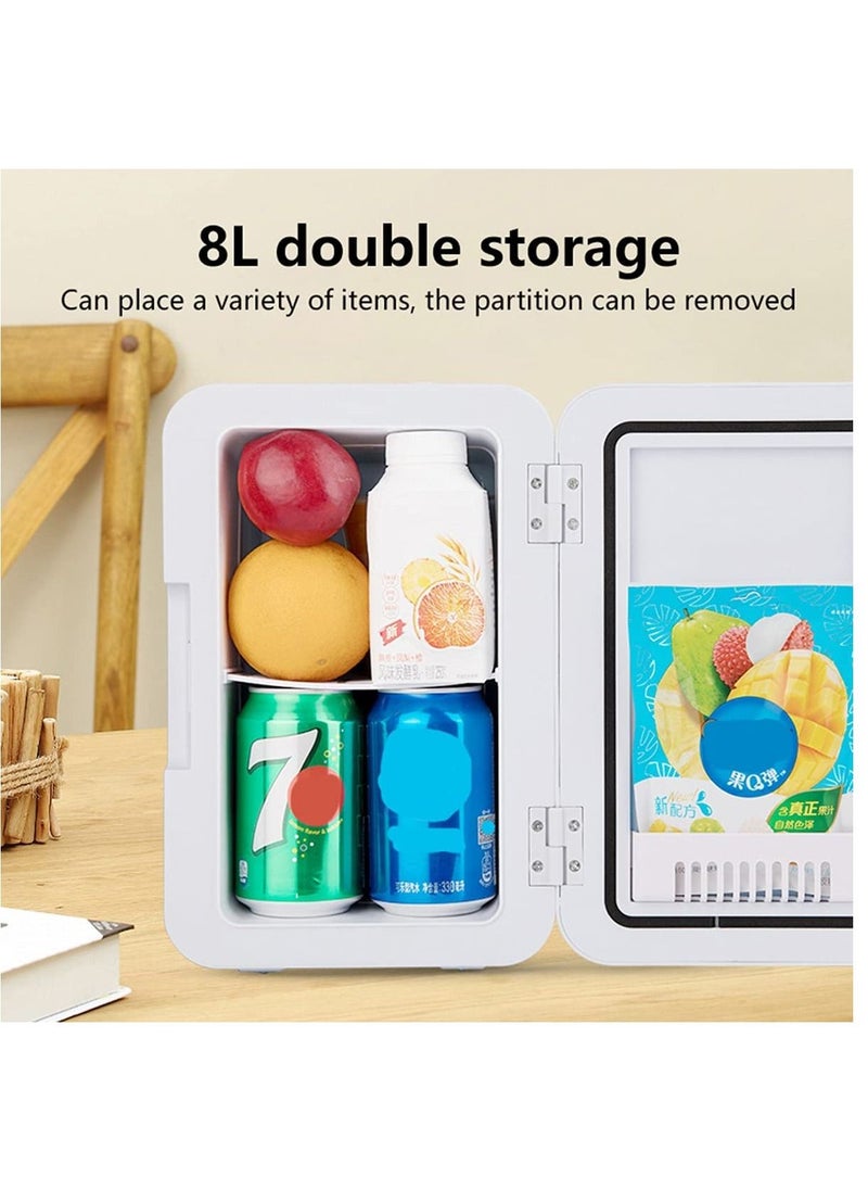 Cool Baby - 8L Mini Fridge for Skincare Refrigerator Portable Dual-Use Car Home Fridge Beverage Refrigerators Freezer Cooler Warmer Keep Fresh for Car Home - Image 1