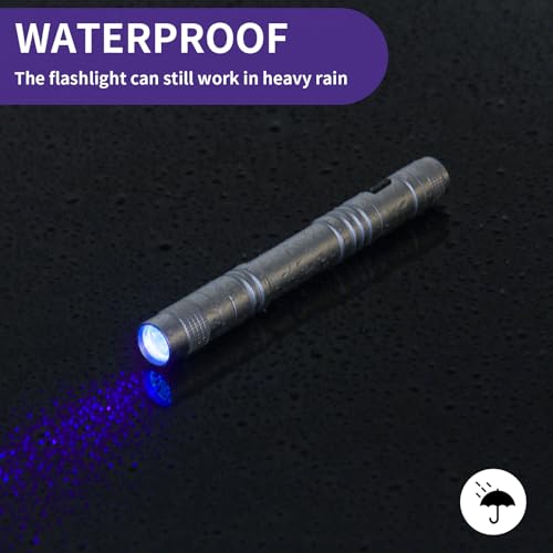 COSOOS 2 UV Flashlight Black Light, 2 Pack 395nm Mini Pen Light with Clip, Waterproof Ultraviolet Flashlight for Pet Urine Detector, Scorpions Finder, Hotel Inspection, Dry Stain and Bed Bugs - Image 4
