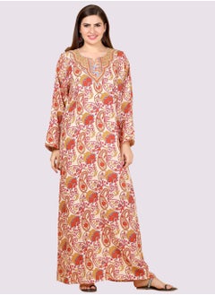 Sara Floral Paisley Print Jalabiya