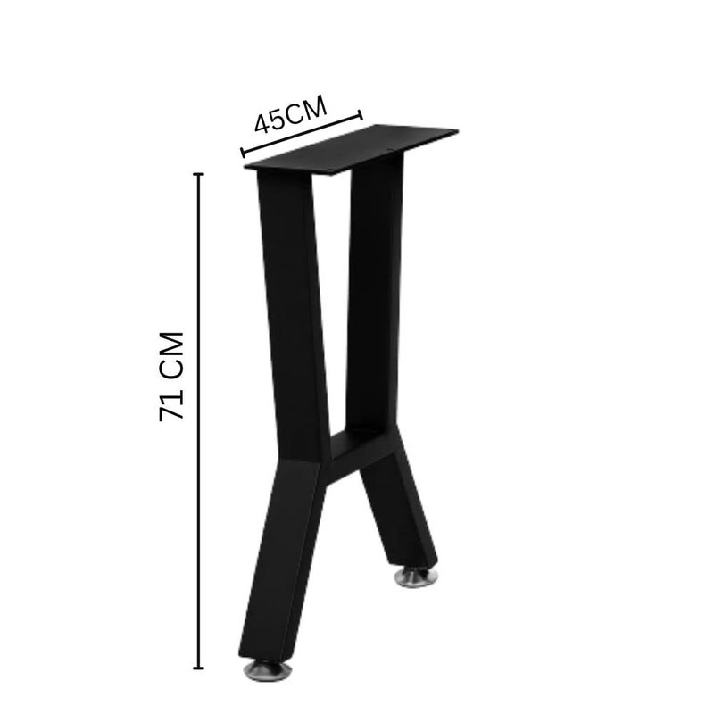 Ventuos Legs 28 Inch Heavy Duty Sofa Legs Bench Legs Trapezoid Shaped Adjustable Metal Coffee Table Legs Set of 2 Mid Century Home DIY Projects Black Legs Furniture Black H Shape Pack of 2 - Image 3