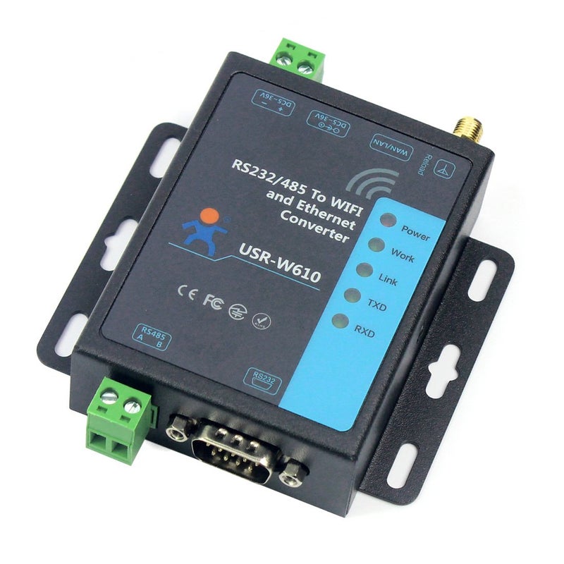 PUSR Serial to WiFi Ethernet Wireless Converter RS232 RS485 Serial Server(USR-W610) - Image 2