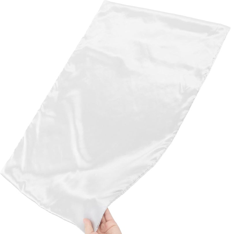 Queen Size Cooling Pillowcase Soft Simulated Silk Pillow Cover White Envelope Closure Breathable Bedding for Bedroom Sleep - Image 3