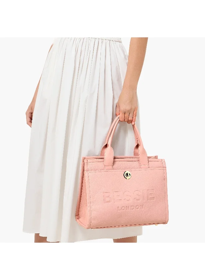 Bessie London Bessie London-WEI-Tote-LS-Monogram-Black-JJ26-Q4-11