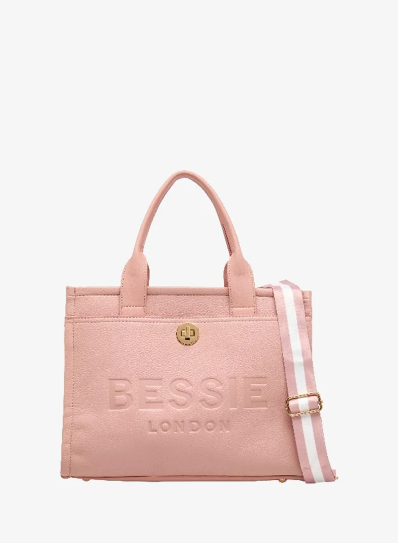Bessie London Bessie London-WEI-Tote-LS-Monogram-Black-JJ26-Q4-11