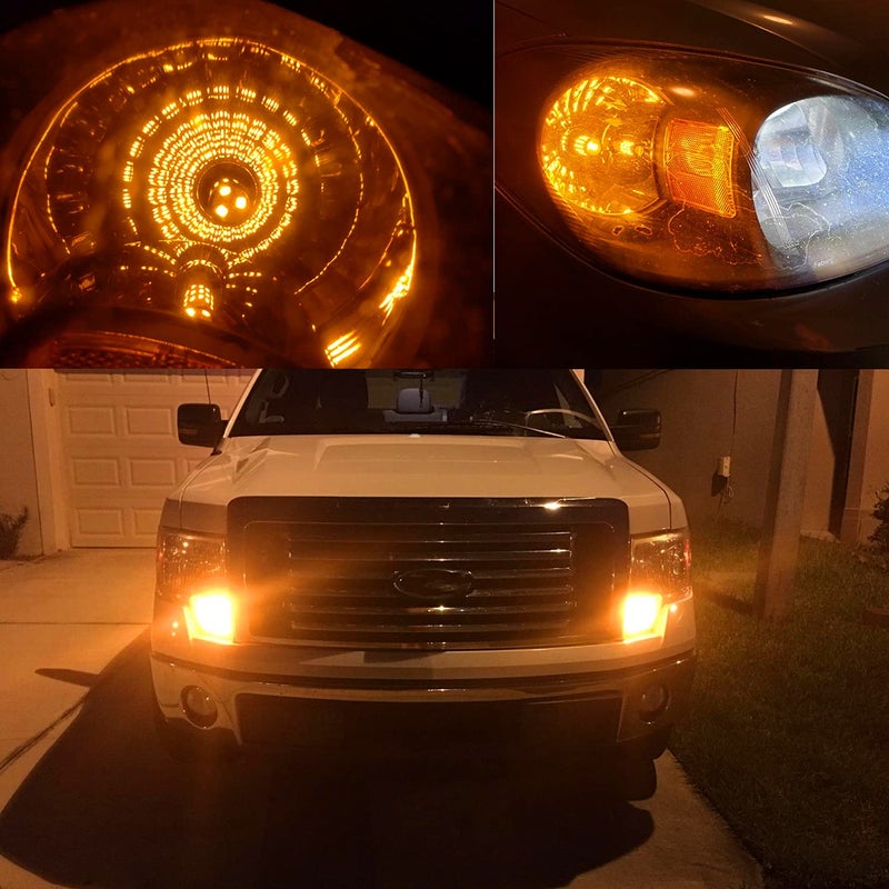 Alla Lighting T25 3156 3157 LED Turn Signal, Back-up Reverse, Brake Tail Lights, Super Bright 2835-SMDs (Amber Yellow) - Image 4