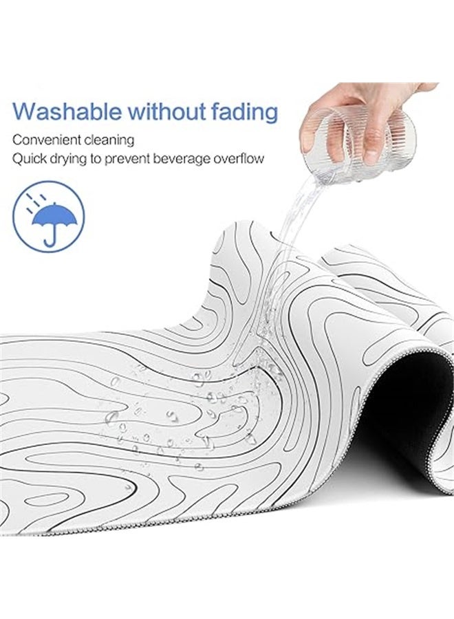 Gaming Laptop Mouse Pad Gaming Mouse Pad Big Desk Pads Keyboard Non-Slip 800 * 300 * 3mm Thicker Supper Rubber Table Mat Mouse Pads Edges Design for mouse and keyboard,gaming home and working office - Image 3