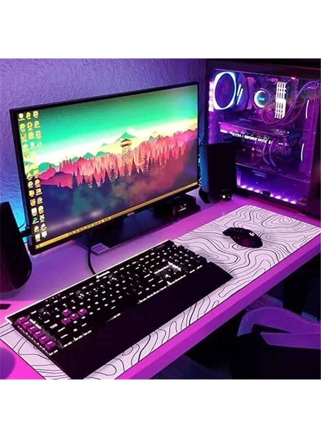 Gaming Laptop Mouse Pad Gaming Mouse Pad Big Desk Pads Keyboard Non-Slip 800 * 300 * 3mm Thicker Supper Rubber Table Mat Mouse Pads Edges Design for mouse and keyboard,gaming home and working office - Image 5