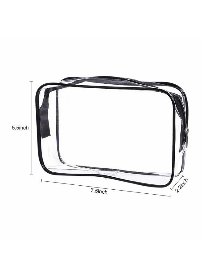 Cosywell Clear Toiletry Bag Quart Size Bag Travel Makeup Cosmetic Bag PVC Toiletries Cosmetic Pouch for Women Men 3PCS (S)  - Image 2