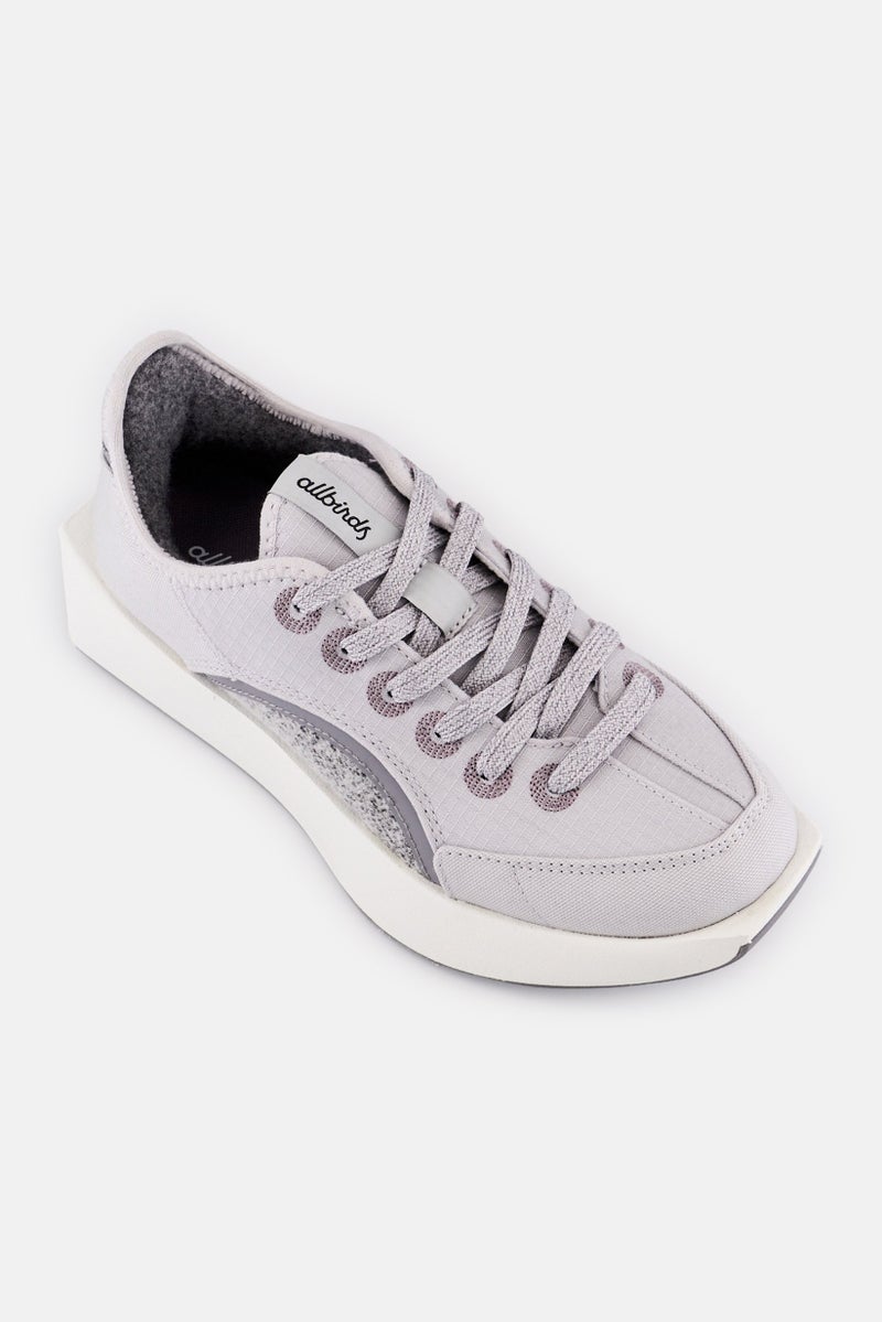 Allbirds Women Brand Logo Lace Up Casual Shoes, Light Grey - Image 1