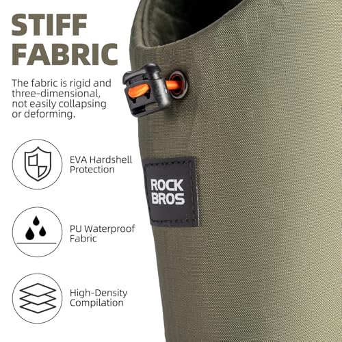 ROCKBROS Electric Scooter Bag, Bike Handlebar Bag with External Water Bottle Holder, Prorietary Magnetic Snap 1.5L Storage Bag for Electric Scooters, Ebike and Folding Bicycles, Green - Image 2