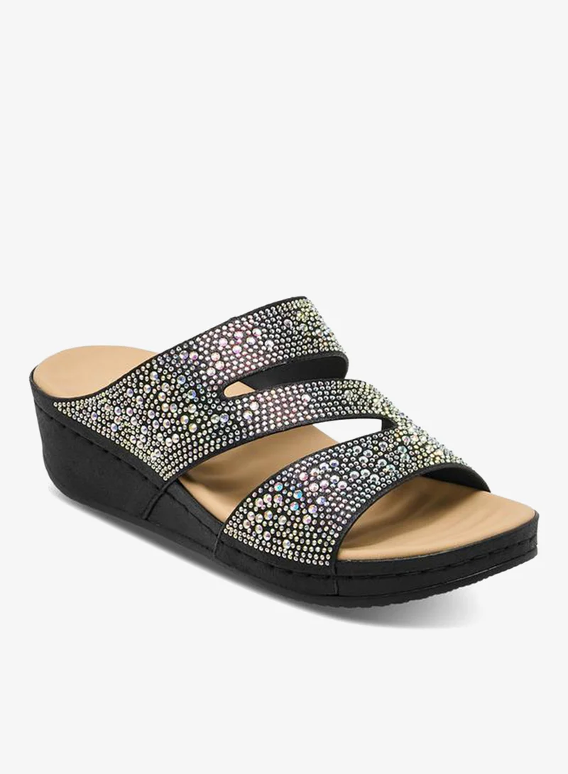 Le Confort BLACK Women Embellished Sandals Ramadan Collection for Women | Best Price UAE