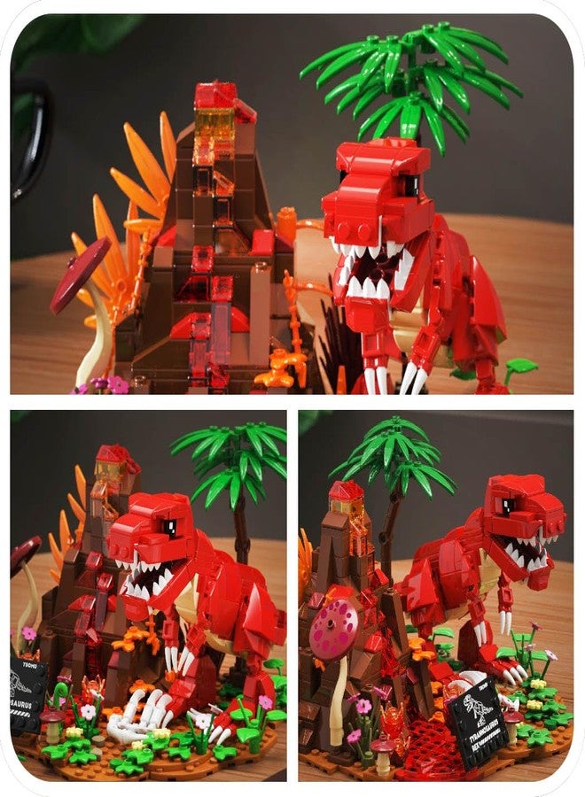 Mov stone Dinosaur World T-Rex Building Set- Compatible with Lego Sets for Boys 8-14, Jurassic Volcano Era Building, Birthday Gift Set for Boys & Girl (559 Pcs) - Image 3
