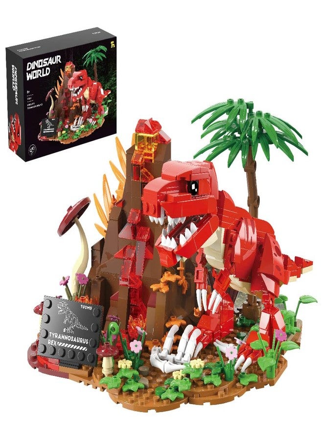 Mov stone Dinosaur World T-Rex Building Set- Compatible with Lego Sets for Boys 8-14, Jurassic Volcano Era Building, Birthday Gift Set for Boys & Girl (559 Pcs) - Image 1