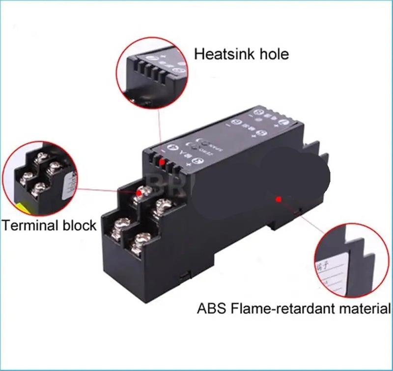 0 500 In 0 10V Out Signal Converter 4 20mA 0 5V 0 10V To DC Isolated Conditioner DIN Rail 1 5KV - Image 3