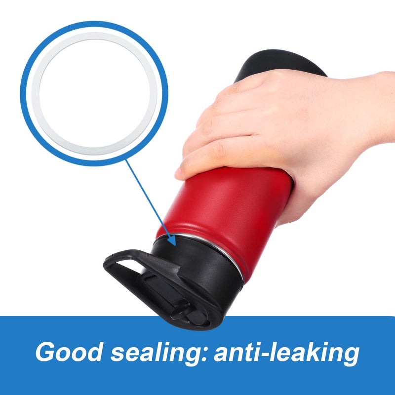 Zonon 9 Pieces Replacement Gasket Compatible with Wide Mouth Bottle Flip Lid Cap Silicone Replacement Gasket Seals 2 Inch Inner Diameter - Image 4