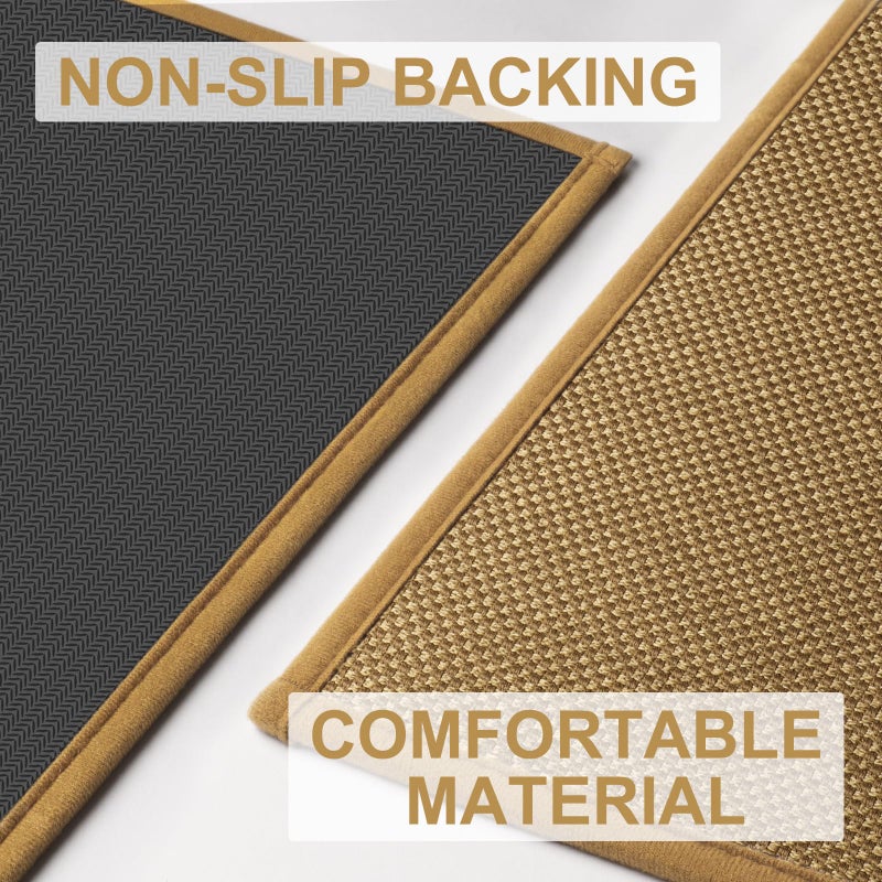 LEKEEPGO Door Mat 17"x29", Low-Profile Door Mat Indoor Entrance, Non Slip Rubber Backing Front Indoor Door Mats, Washable Absorbent Entry Doormat Inside Door Mats Resist Dirt Entryway Mat, Light Brown - Image 3