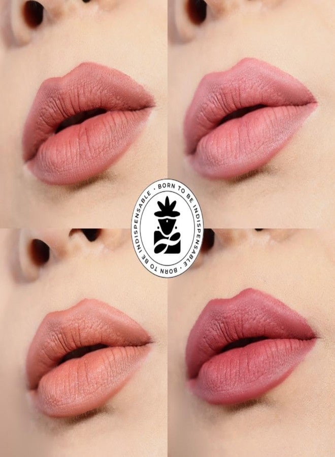 BOBI 4 in 1 Stackable Matte Liquid Lip Colour | Long-Lasting Liquid Lipstick | Lightweight & Transferproof, Smudgeproof | Hydrating Formula | Enriched With Vitamin E and Apricot Oil (8ml, Gossip Girl) - Image 3