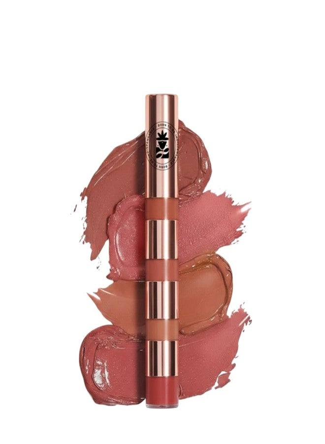 BOBI 4 in 1 Stackable Matte Liquid Lip Colour | Long-Lasting Liquid Lipstick | Lightweight & Transferproof, Smudgeproof | Hydrating Formula | Enriched With Vitamin E and Apricot Oil (8ml, Gossip Girl) - Image 1