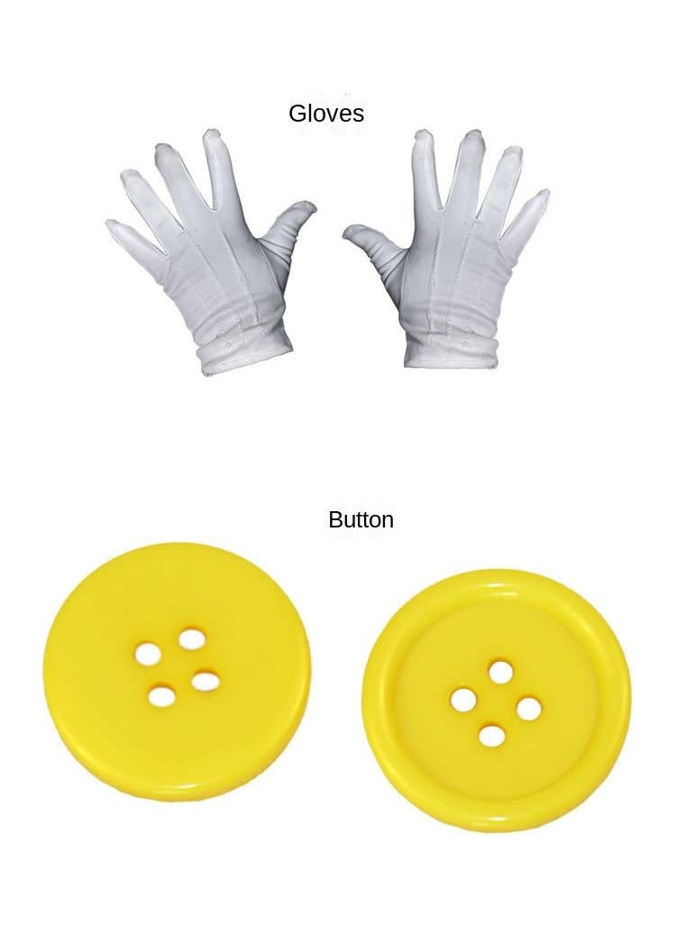 Super Mario Brother Luigi Game Beard Set 2 Buttons+A hat+A Set Of Beards