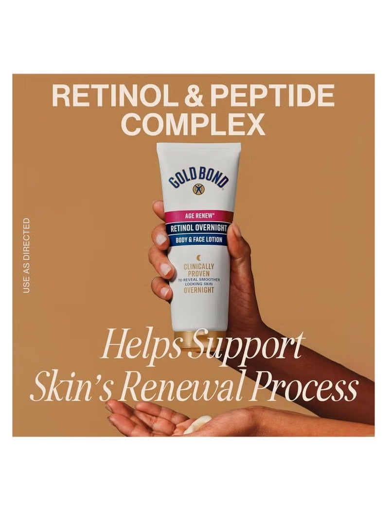 Age Renew Retinol Overnight Body and Face Lotion, Reveal Smoother Looking Skin Overnight, Anti Aging and Wrinkle, Skin Care