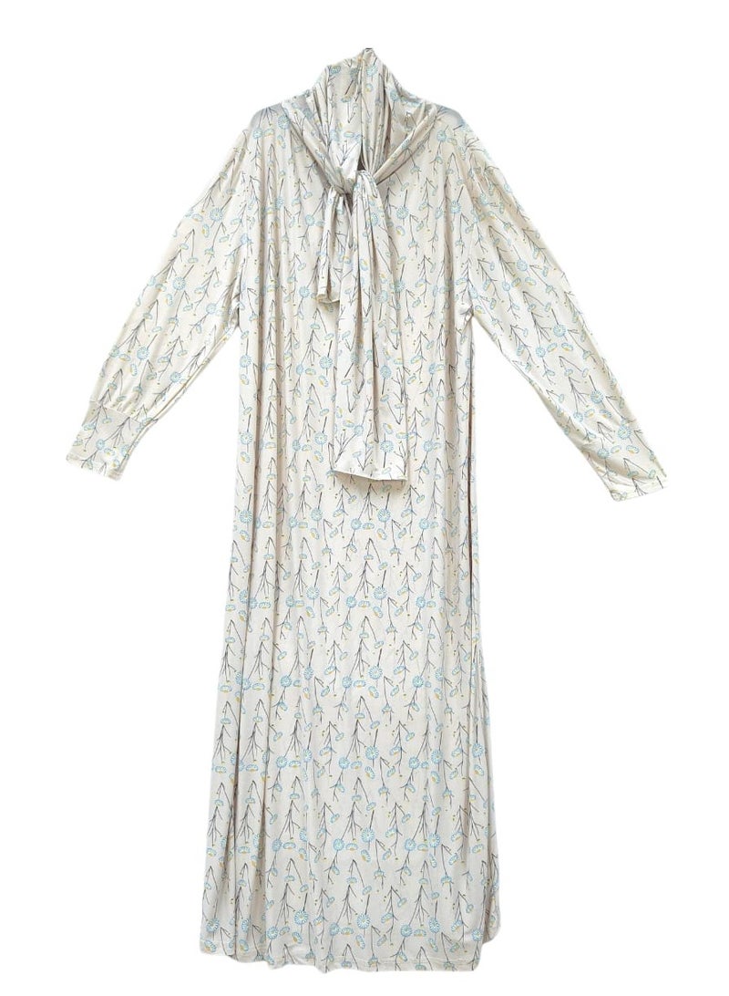 Dee's Fashion Women's printed Prayer Gown, Full Length Modest Islamic Robe, Long Sleeves, Comfortable and Elegant  - Image 1