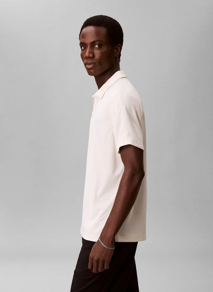 CALVIN KLEIN  Slim Stretch Mesh Polo for Men | Best Price UAE
