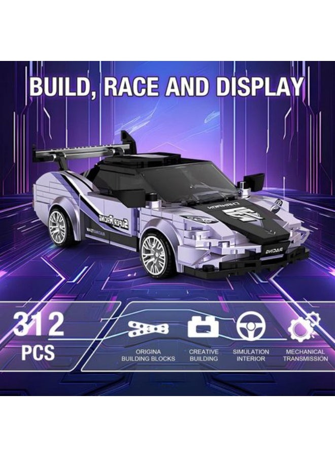 Building Blocks Sports Racing Car Toy Set, C2164-4, 312 Pieces - Image 5