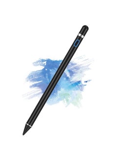 OMAKSS Active Stylus Pen for Android,iOS, iPad/iPad 2/New iPad 3/iPad4/iPad Pro/iPad Mini/iPad Mini 2/3 /4 and Most Tablet,1.5mm Fine Point Rechargeable Digital Stylus Pen (Black)  - Image 2