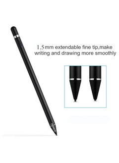 OMAKSS Active Stylus Pen for Android,iOS, iPad/iPad 2/New iPad 3/iPad4/iPad Pro/iPad Mini/iPad Mini 2/3 /4 and Most Tablet,1.5mm Fine Point Rechargeable Digital Stylus Pen (Black)  - Image 1