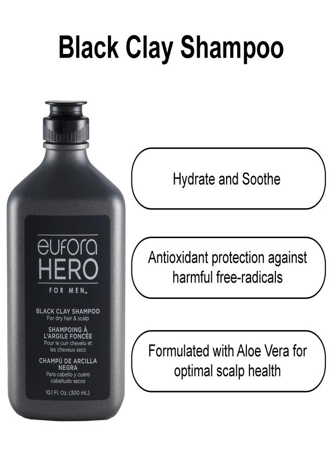 Eufora Hero For Men Black Clay Shampoo 10.1 oz - Image 2