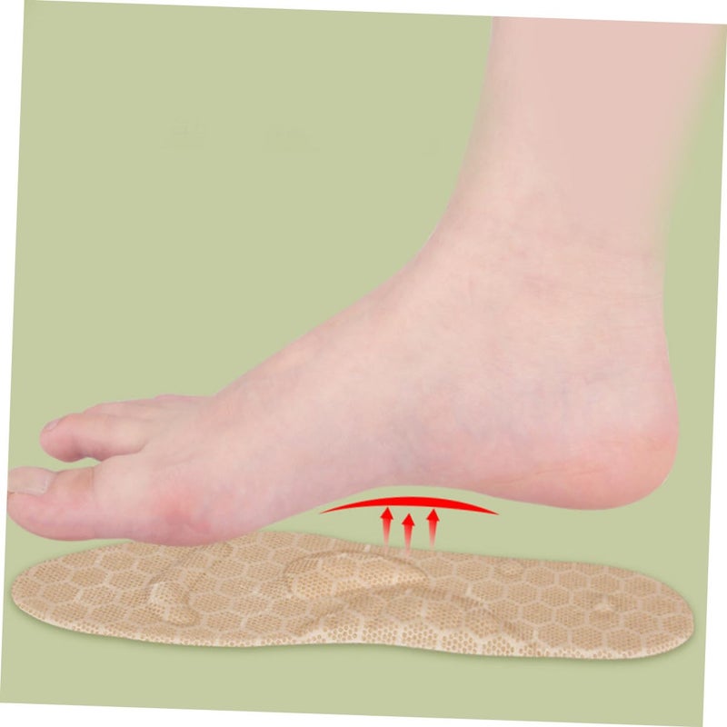 Shock Absorbing Gel Massage Insoles Self Adhesive Cuttable For Men Women Khaki Large Size 47 50 - Image 4