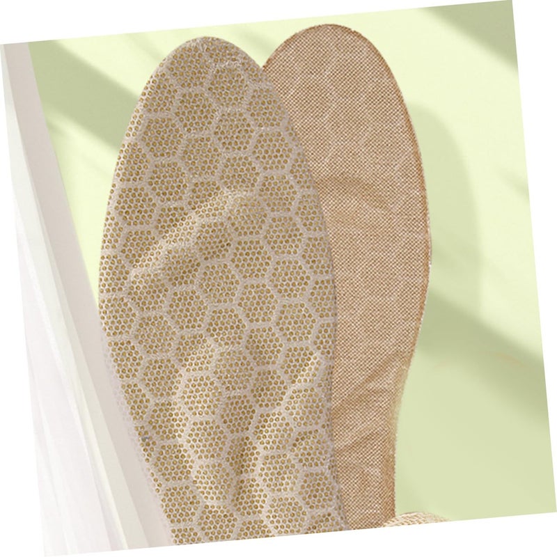 Shock Absorbing Gel Massage Insoles Self Adhesive Cuttable For Men Women Khaki Large Size 47 50 - Image 5