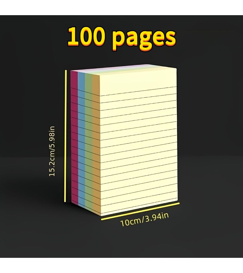 100 ورقة لاصقة ملونة قابلة للتمزيق لاستخدام المنزل والمكتب والمدرسة - Image 5