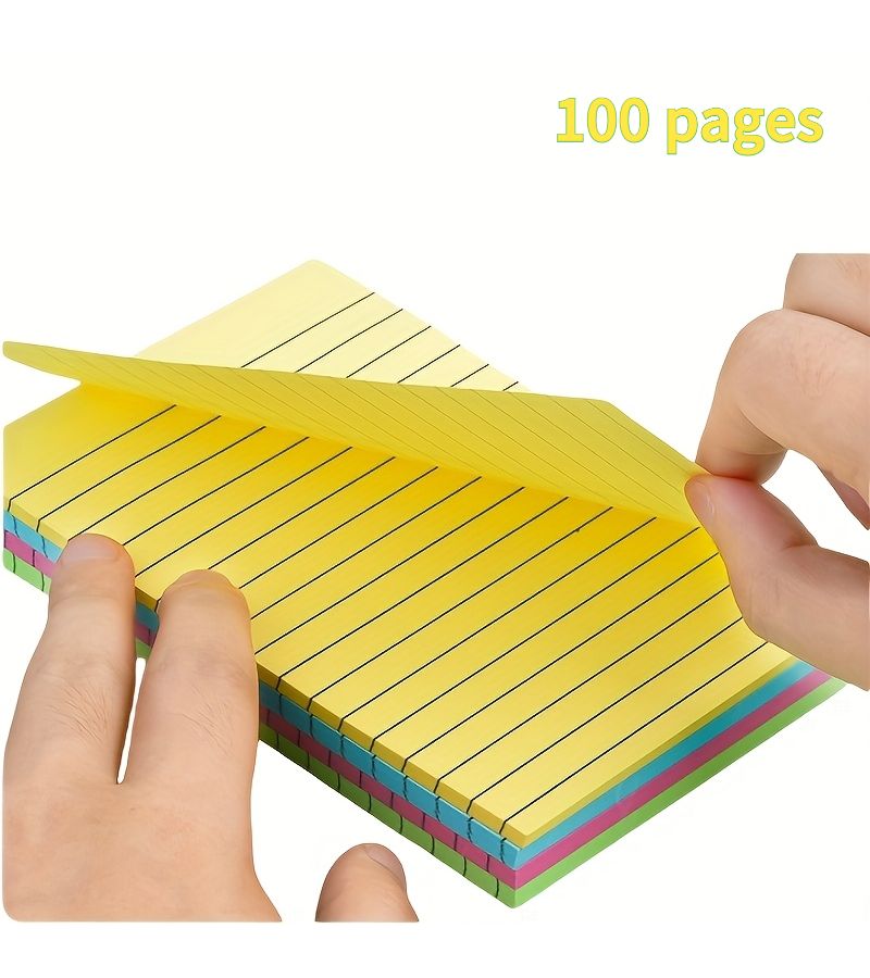 100 ورقة لاصقة ملونة قابلة للتمزيق لاستخدام المنزل والمكتب والمدرسة - Image 4