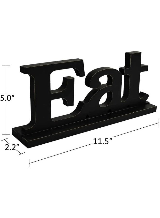 Horoof Home Horoof HomeÂ® Rustic â€œEATâ€ Wooden Riser  - Image 2