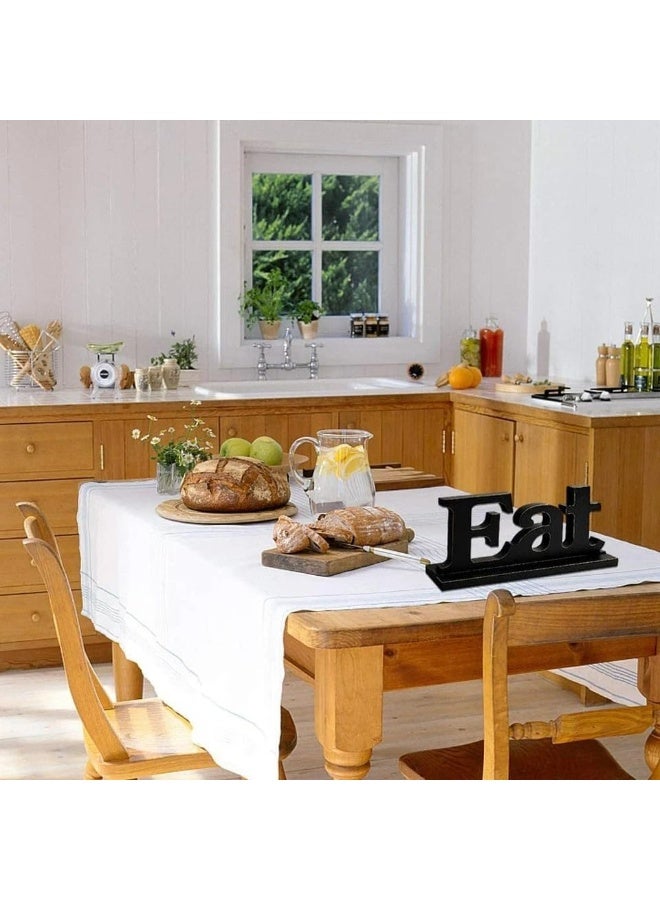 Horoof Home Horoof HomeÂ® Rustic â€œEATâ€ Wooden Riser  - Image 3